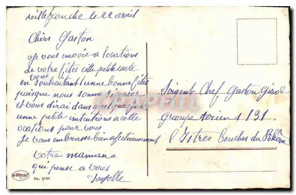 Bouquet de pâquerettes — illustration imprimée — éditeur 'Imag' n°2188 - Verso