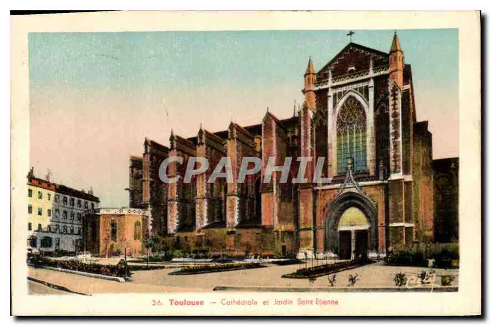 Toulouse — Kathedrale und Garten Saint-Etienne — Marcel Pendariès - Vorderseite
