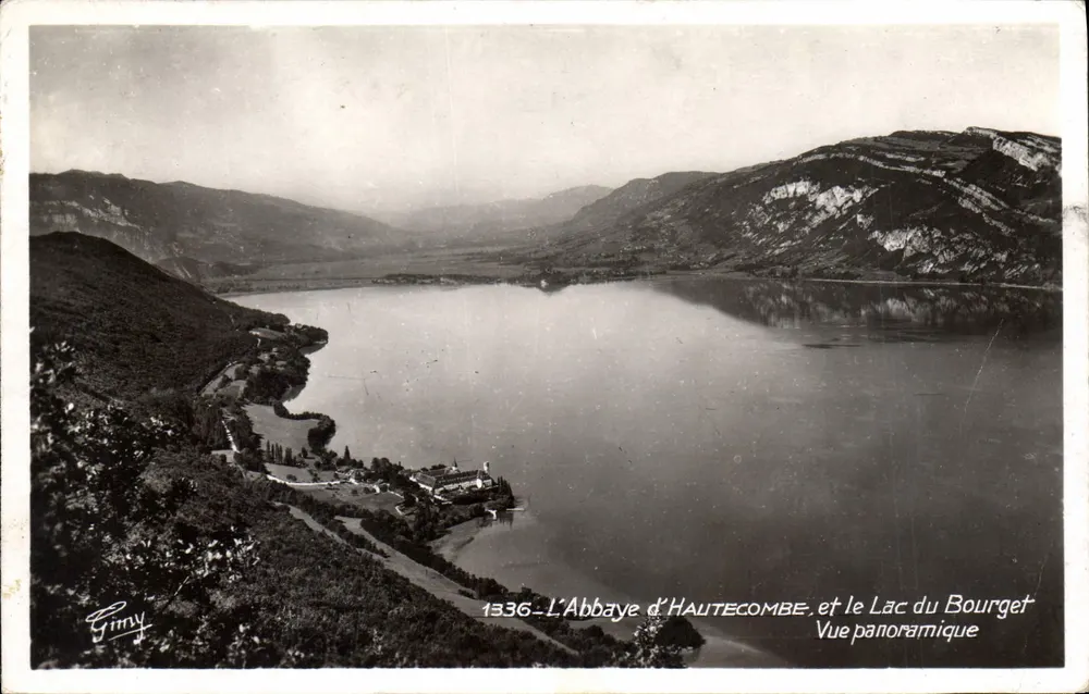 Hautecombe 수도원과 Bourget 호수 — 전경 — Gymy, 번호 1336 - 앞면