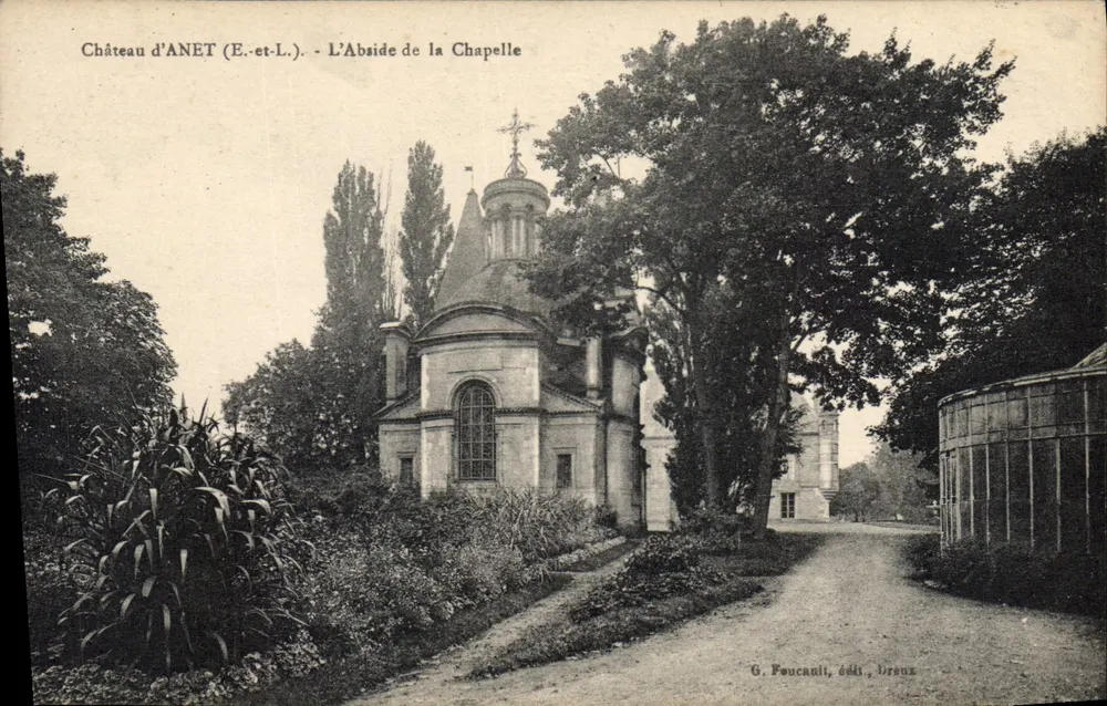 Zamek w ANET (E.-et-L.) - Absydja kaplicy — G. Poucanti, wydawca, Dreux - Awers
