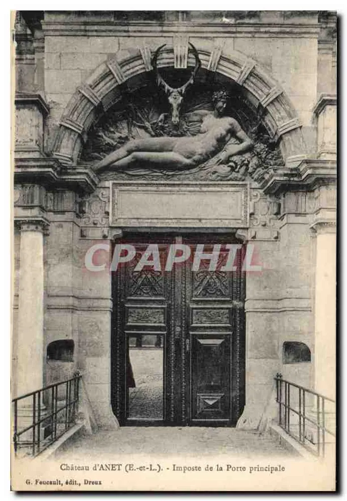 Castello d'ANET (E.-et-L.) - Imposta della Porta principale - G. Foucault, editore, Dreux - Recto