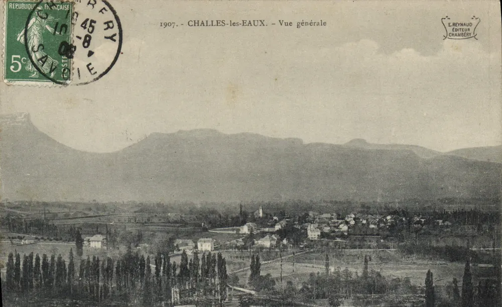 Challes-les-Eaux — Vista geral — E. Reynaud Editor Chambéry - Frente
