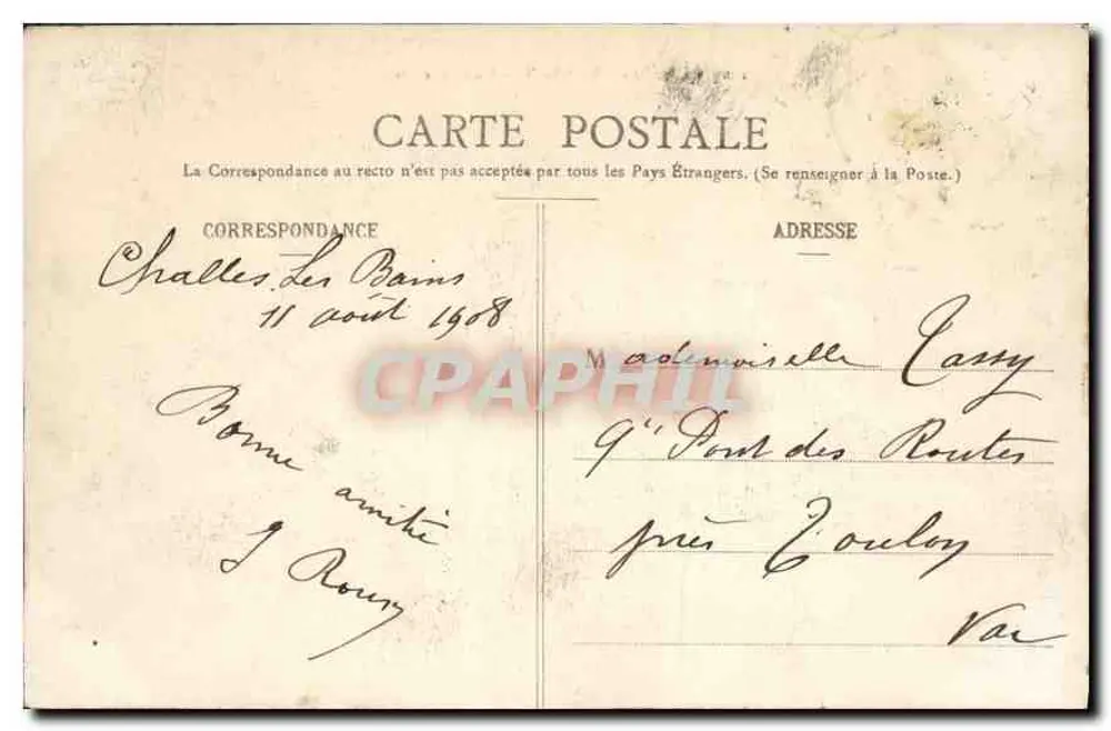 Challes-les-Eaux — Vista geral — E. Reynaud Editor Chambéry - Verso