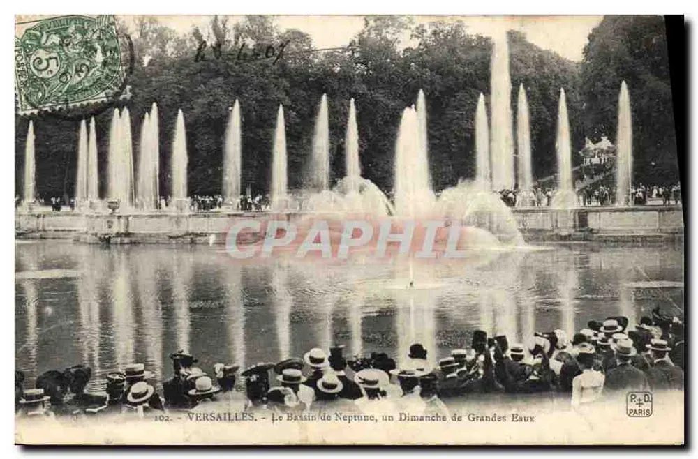 Versailles - Der Neptunbecken, ein Sonntag der Großen Wasser — P. & D. Paris, n° 102 - Vorderseite