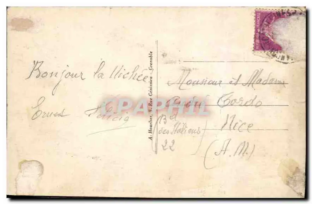 BRIANÇON - O Ponte Baldy sobre a Cerveyrette — editor desconhecido, n° 3321.I - Verso