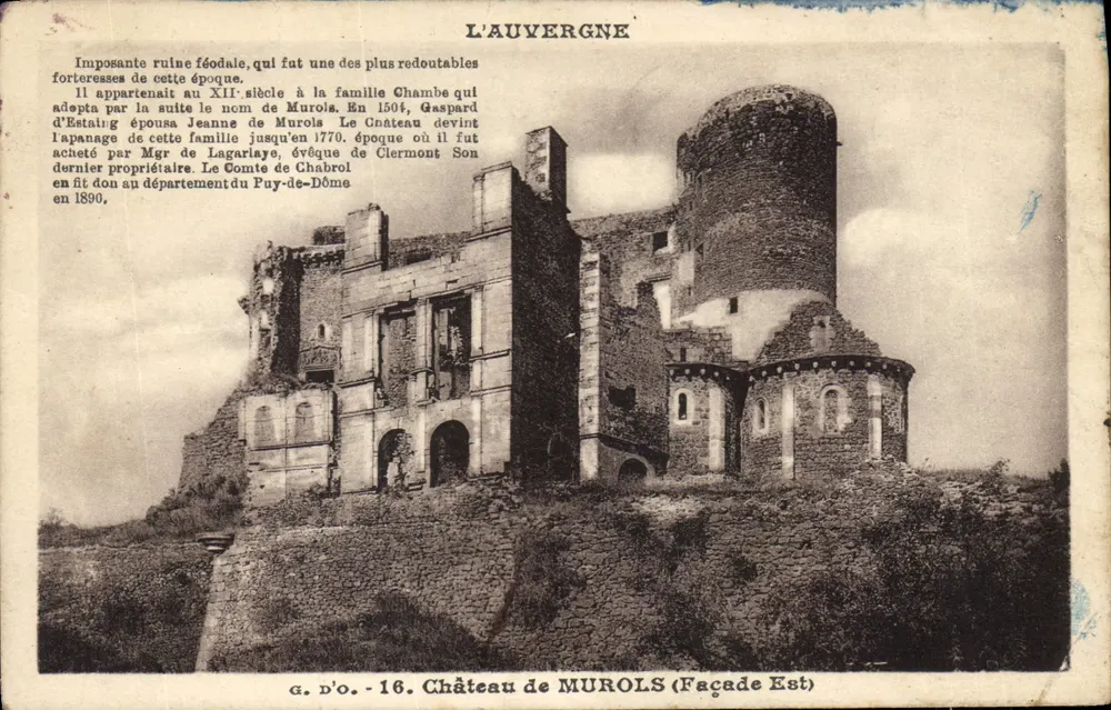 Castillo de Murols (Fachada Este) — L'Auvergne — G. D'O. - 16 - Anverso