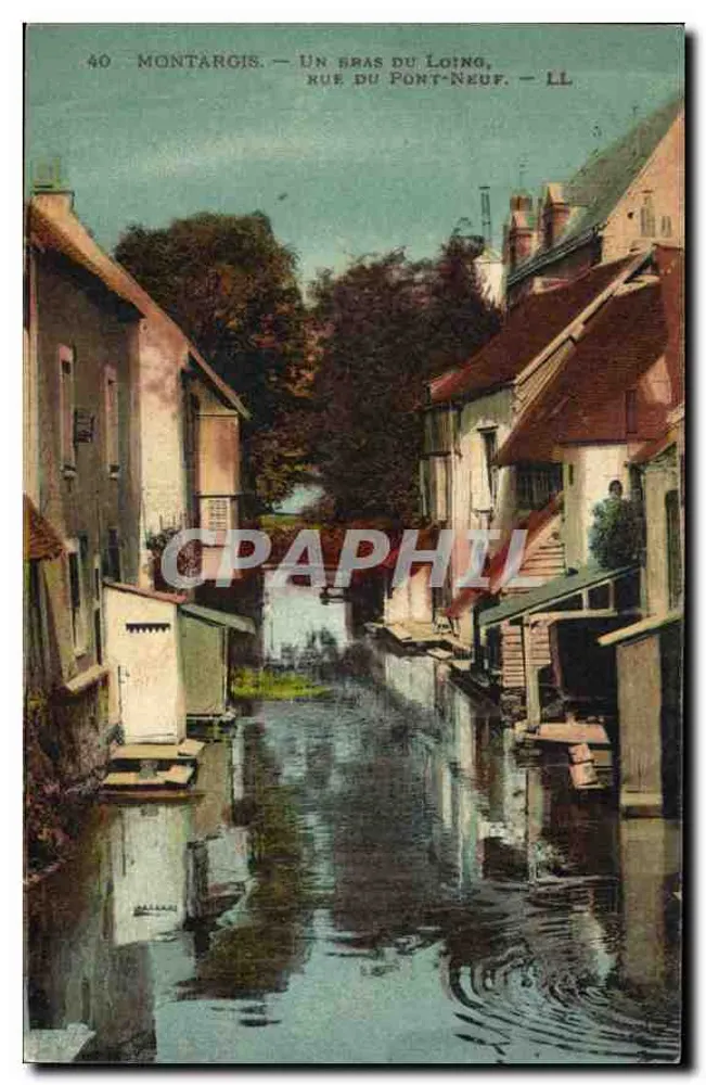 Montargois — Um braço do Loing, rua do Pont-Neuf — LL - Frente
