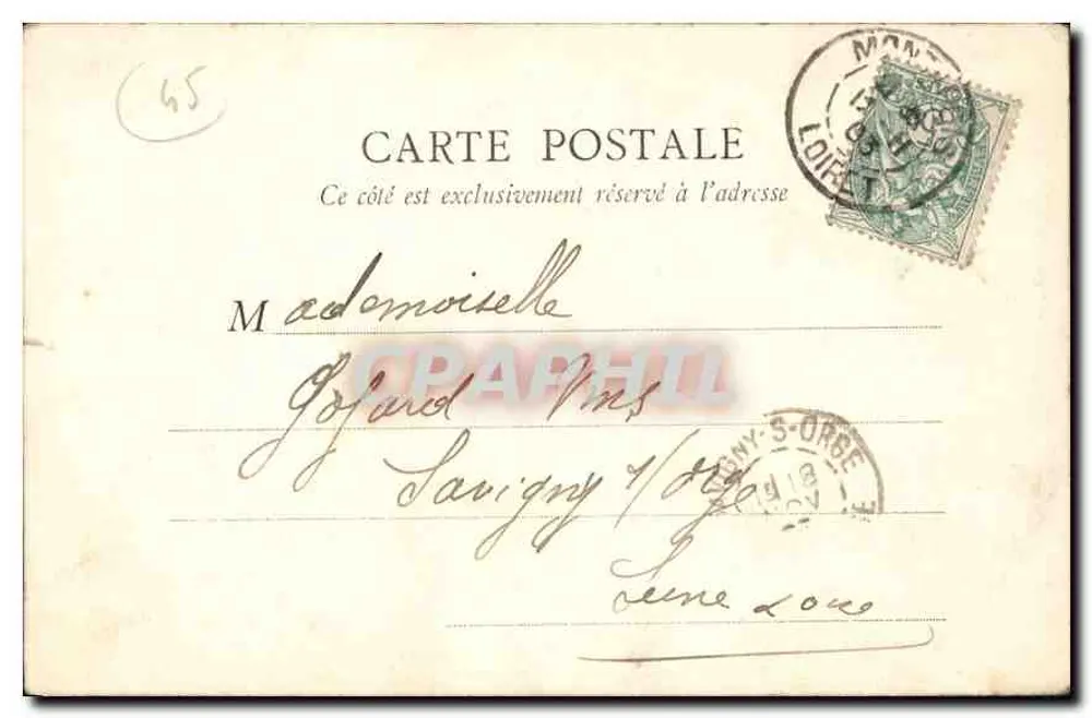 Montargis — Estátua de Mirabeau — Chartier frères, edição Montargis - Verso