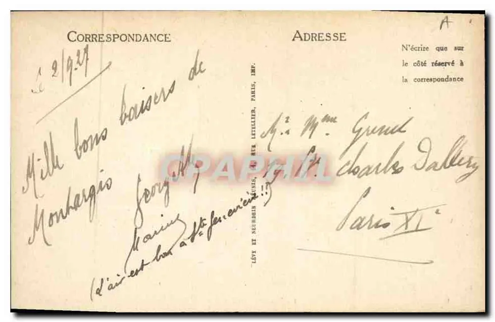 Montargis — O Castelo e o Canal — LL - Verso