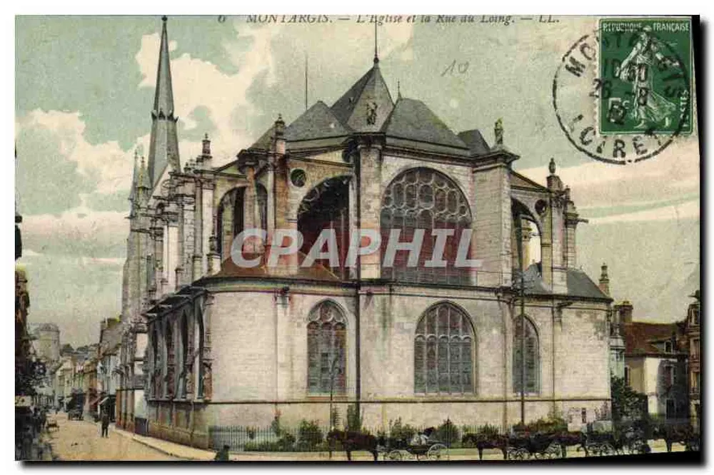 Montargis — L'Église et la Rue du Loing — LL. - Recto