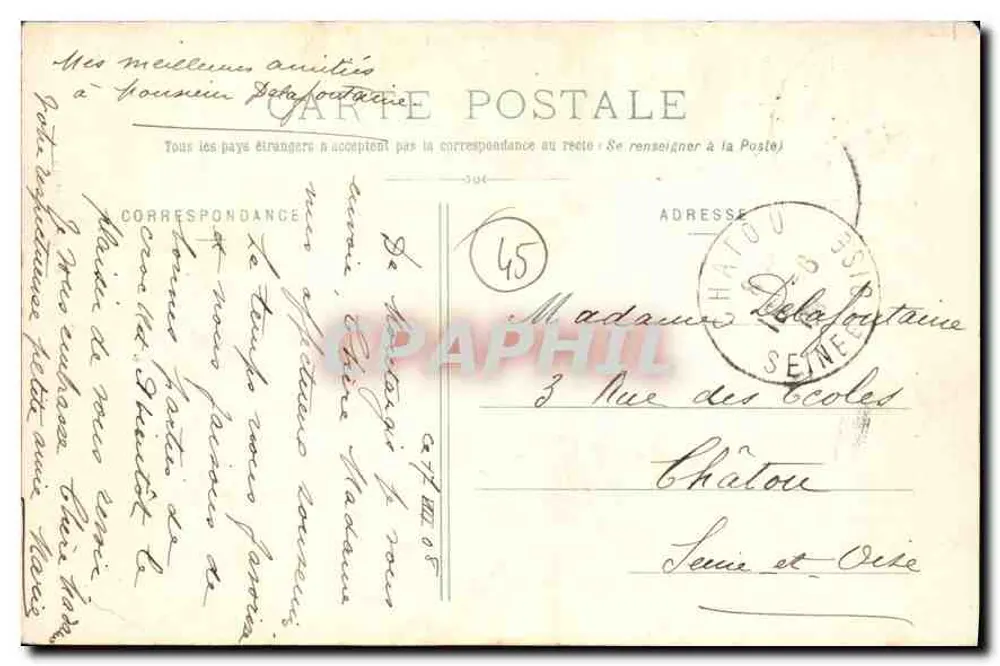 Montargis - Entrada do Castelo — Lores, n° de série 639 - Verso