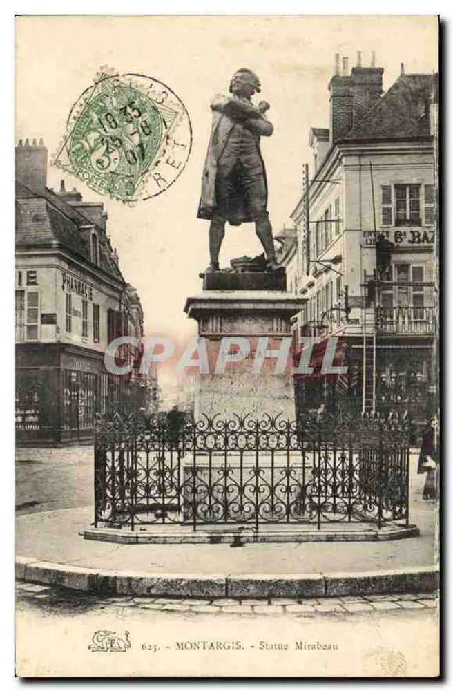Montargis - Estátua de Mirabeau — n° 623 - Frente