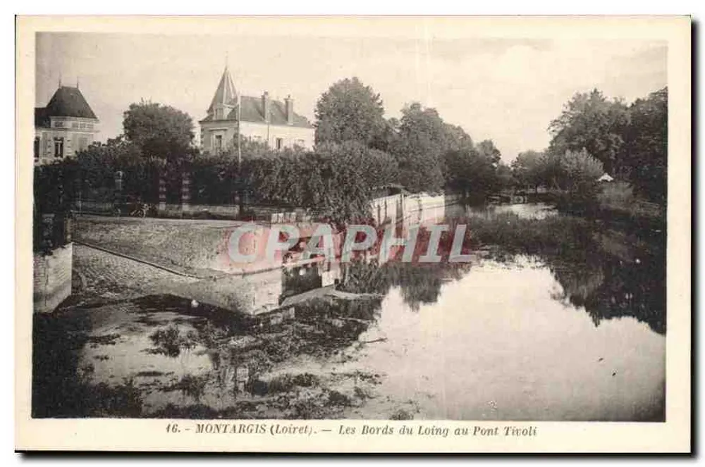 Montargis (Loiret) — Ansicht der Ufer des Loing am Pont Tivoli — Verlag Tchac - Vorderseite