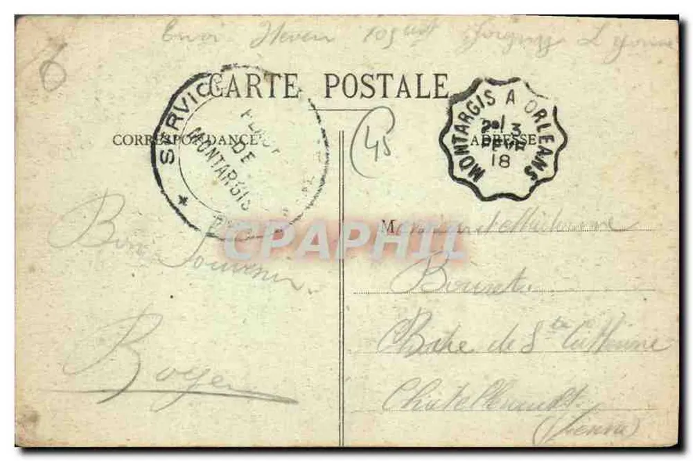 Montargis - Vista geral — Editor desconhecido, número de série não visível - Verso