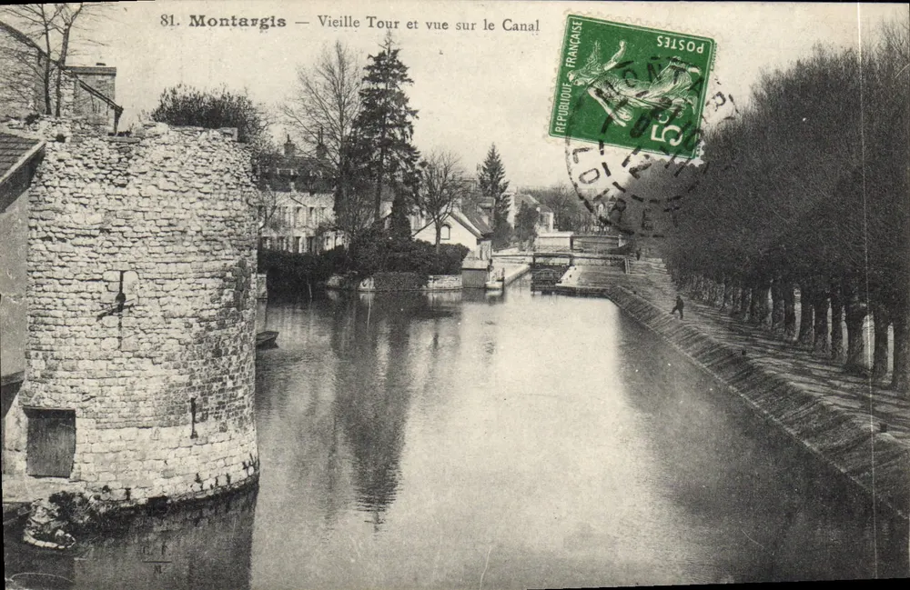 Montargis — Alte Turm und Blick auf den Kanal — Unbekannter Verleger, Nr. 81 - Vorderseite