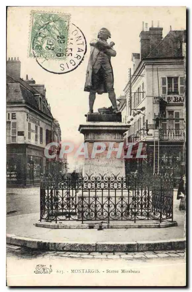 Montargis - Estátua de Mirabeau — n° 625 - Frente