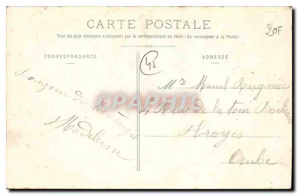 Montargis - Estátua de Mirabeau — n° 625 - Verso