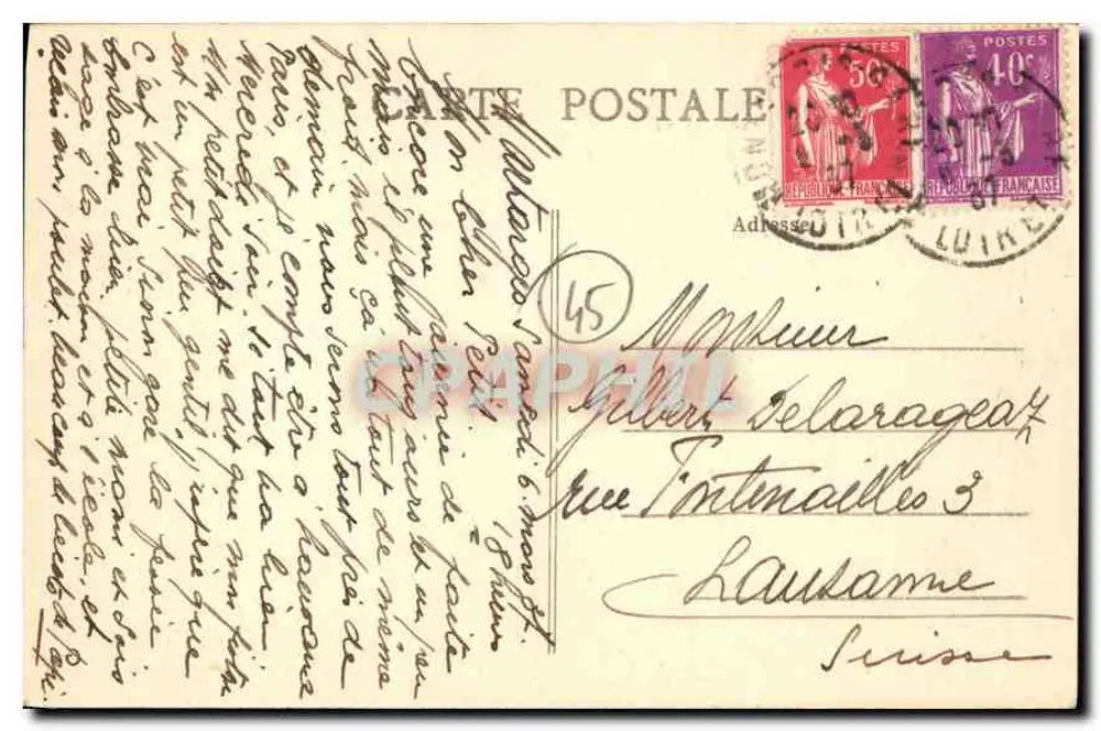Montargis — Vista sobre a água — Editor C.F. M. - Verso