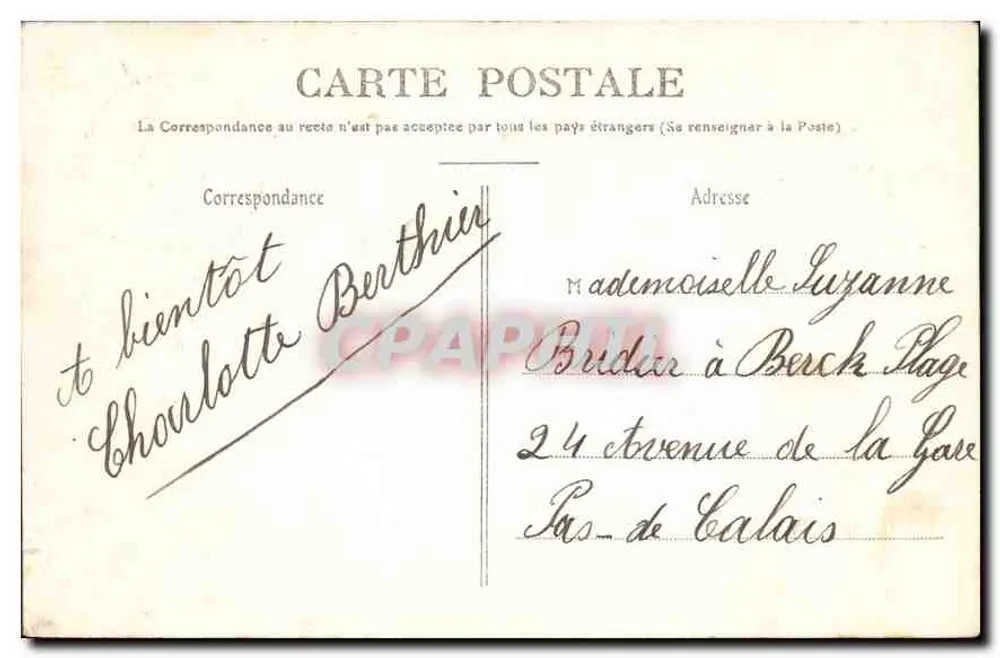 Montargis — O Desaguador sob a Neve — P. L. M. - Verso