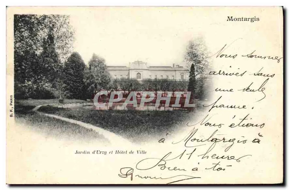 Garten von Urzy und Rathaus — Montargis — B.F. Paris, Seriennummer nicht sichtbar - Vorderseite