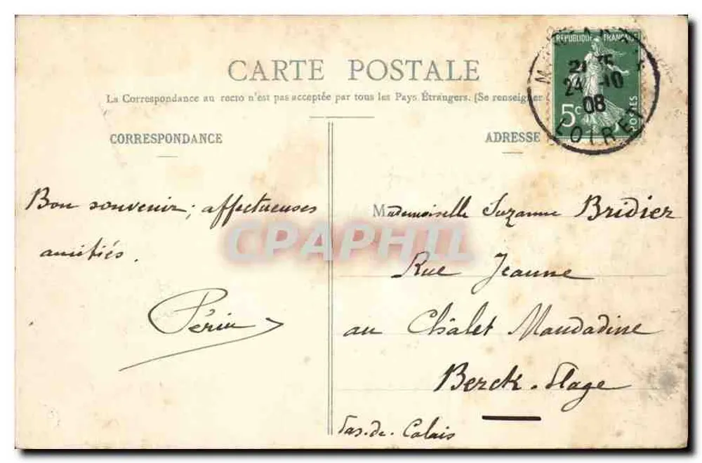 Montargis - O Castelo — C.F. M. n° 10 - Verso