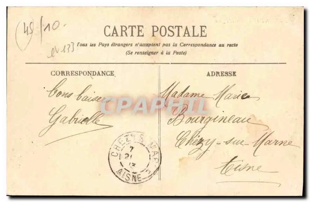 Montargis - A Igreja — C.F. M. n°14 - Verso