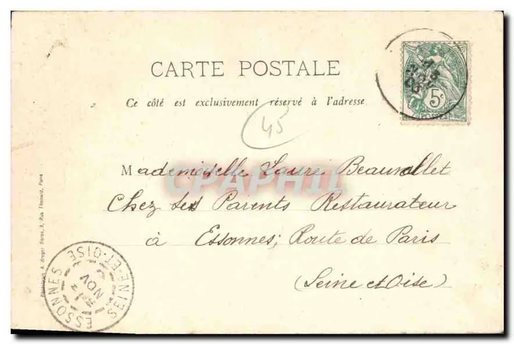 Estátua de Mirabeau — Montargis — H. Auger - Verso