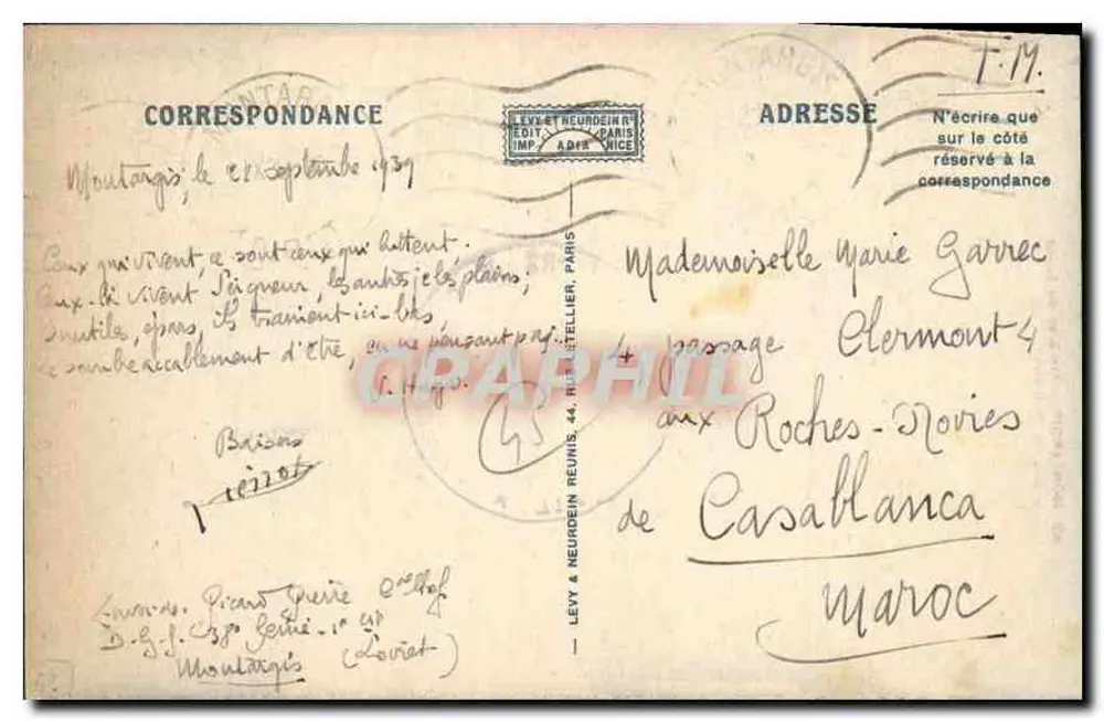 Montargis — Ein Zweig des Loing — Rue du Pont-Neuf — LL - Rückseite