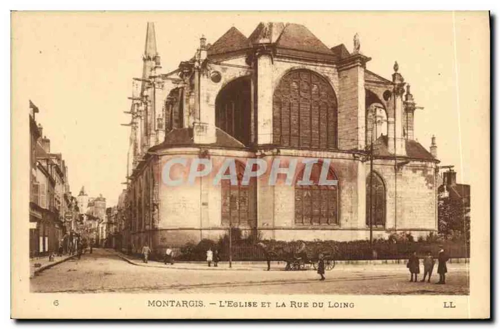 Montargis — L'Église et la Rue du Loing — LL - Recto