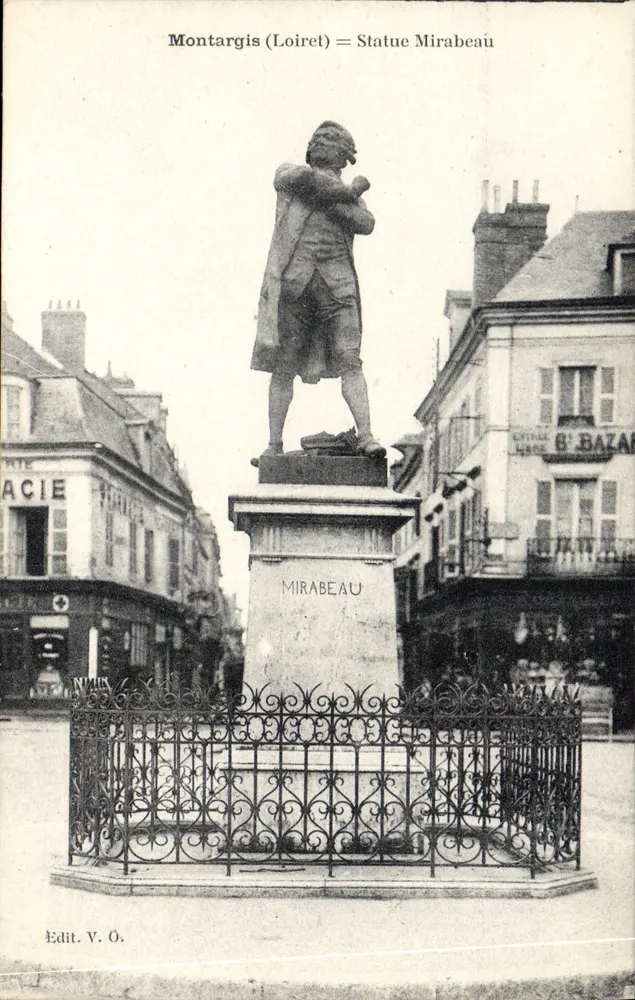 Montargis (Loiret) — Beeld van Mirabeau — Edit. V. O. - Voorkant