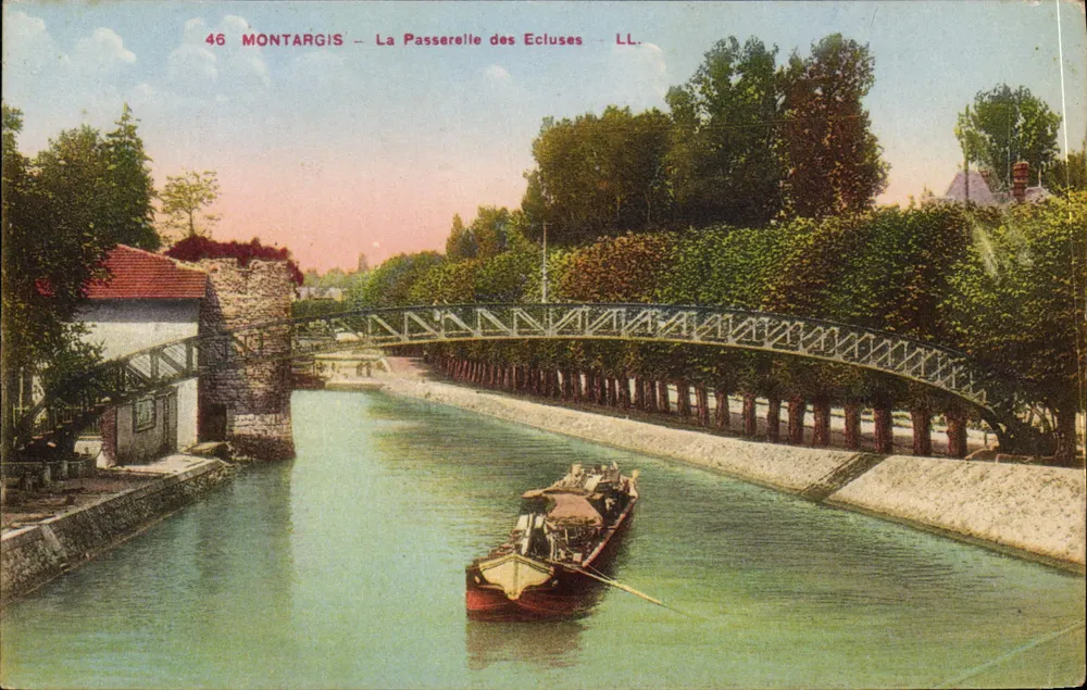 Montargis — La Passerelle des Ecluses — LL. n°46 - Anverso