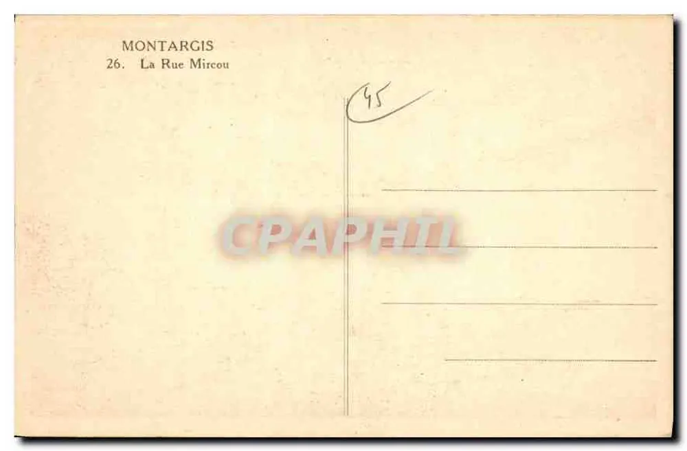 Montargis — Rue Mircou — C.F.M. - Verso