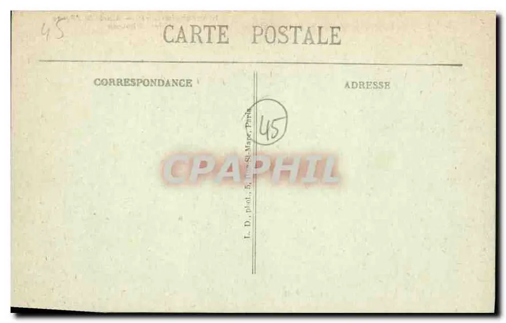 Montargis (Loiret) — Ábside de la Iglesia Plaza Mirabeau — Ed. V.O. - Reverso