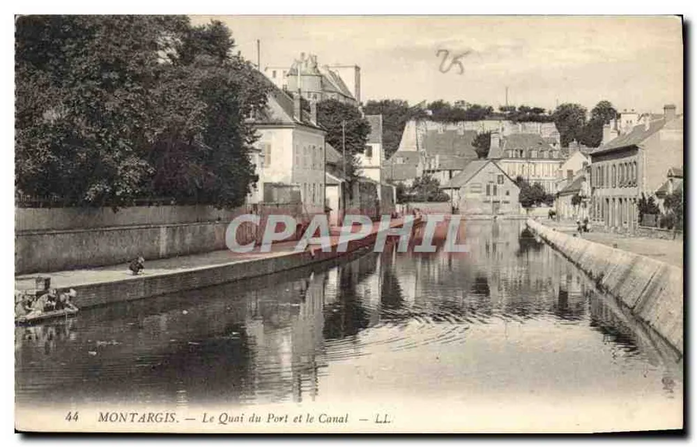 Montargis — Der Kai des Hafens und der Kanal — LL. Nr. 44 - Vorderseite