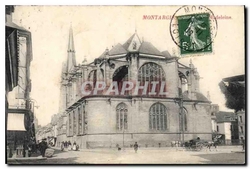 Igreja de Santa Madeleine de Montargis — vista da fachada — editor desconhecido, número de série não visível - Frente