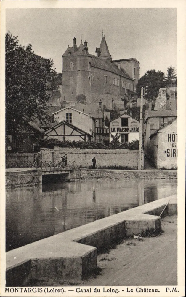 Montargis (Loiret) — Canal du Loing - Le Château. P.M. - Recto