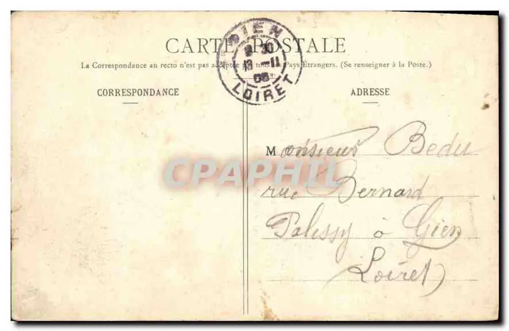 Montargis - Der Kanal und die Alte Turm — Lib. Vve Begault - Rückseite