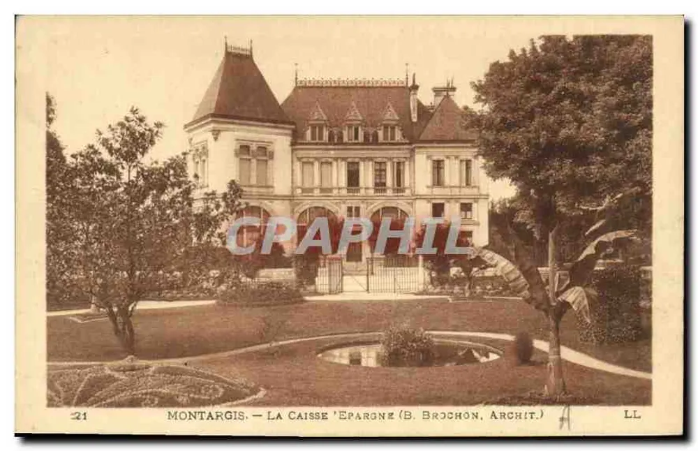 Montargis — A Caixa 'Epargne' (B. Brochon, Arquiteto) - Frente