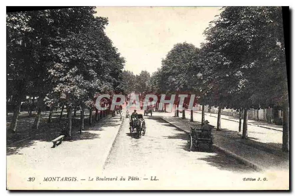Montargis — O Boulevard du Pâtis — Edição J. G. - Frente