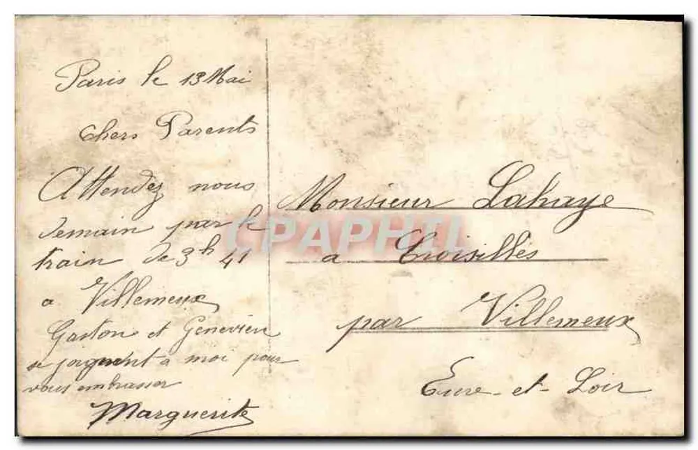 Paris inundado — Estação de Îvry de Mercadorias — AHK - Verso