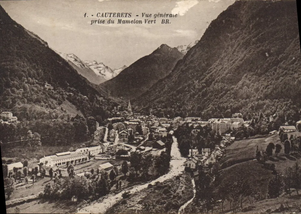 Cauterets - Vista generale scattata dai Mamelons Vert BR. - Recto