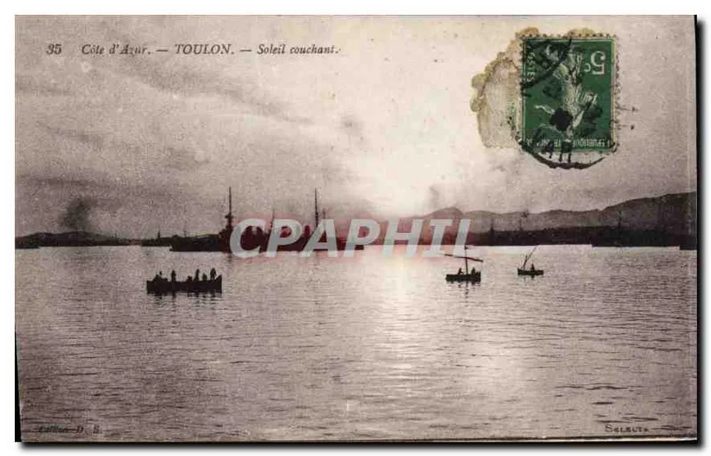 Côte d'Azur — TOULON — Sonnenuntergang — Edition D. S. — Selsuts - Vorderseite