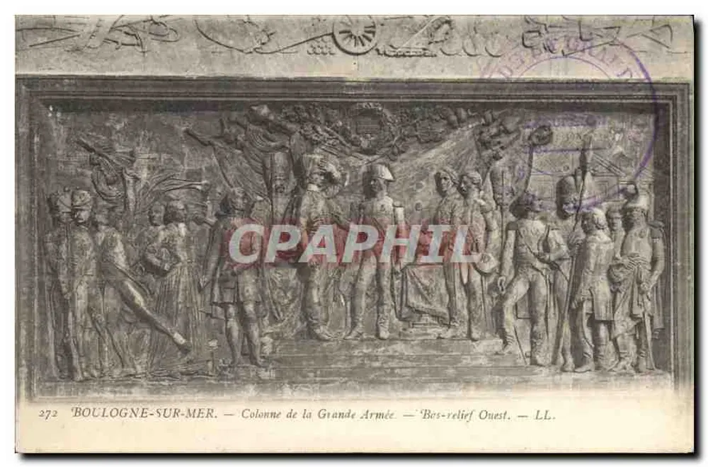 Boulogne-sur-Mer — Säule der Grande Armée — Westlicher Basrelief — LL. - Vorderseite
