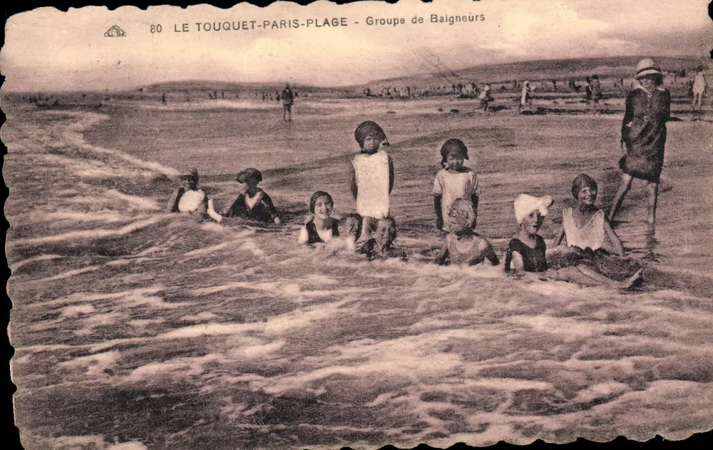Le Touquet-Paris-Plage — Gruppe von Badegästen — Verlag: 80 - Vorderseite