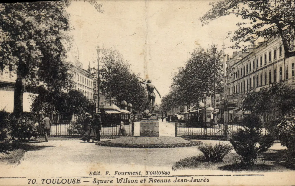 Toulouse — Square Wilson und Avenue Jean-Jaurès — Edit. F. Fourment, Toulouse, n°70 - Vorderseite