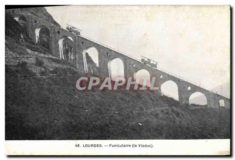 Lourdes -- Funicular (o Viaduto) -- Edição P. Viron, n°48 - Frente