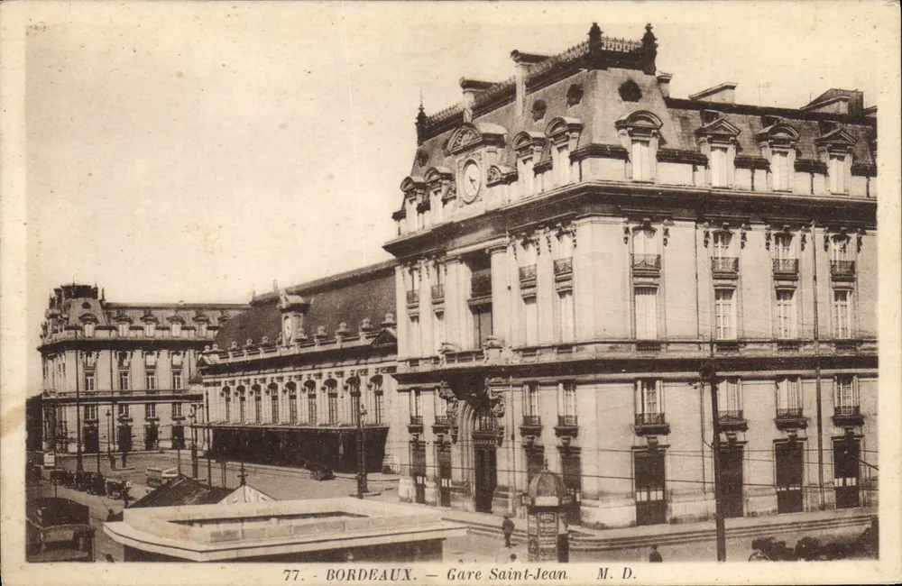 Bordeaux — Estação Saint-Jean — M.D. n°77 - Frente