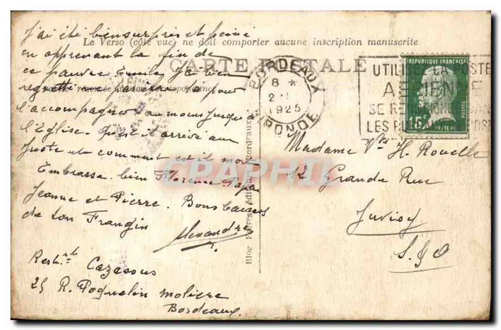 Bordeaux — O Ponte — Vista geral - B.R. - Verso