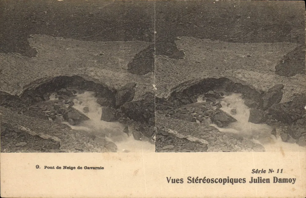 Ponte de Neve de Gavarnie — Vistas Estereoscópicas Julien Damoy, Série N° 11 - Frente