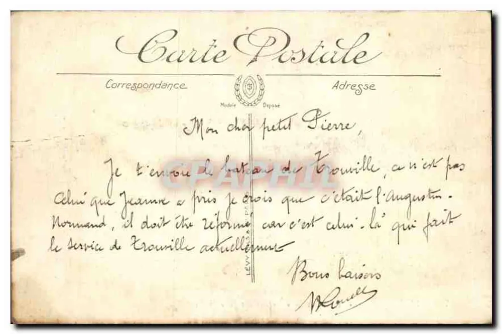 Le Havre — Le Trouville verlässt die Docks — Lt. — n° 789 - Rückseite